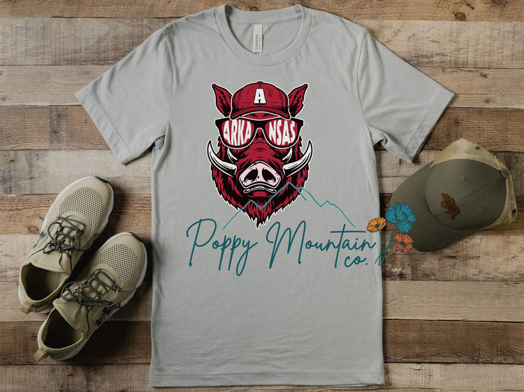 KIDS Arkansas Hip Hog Tee