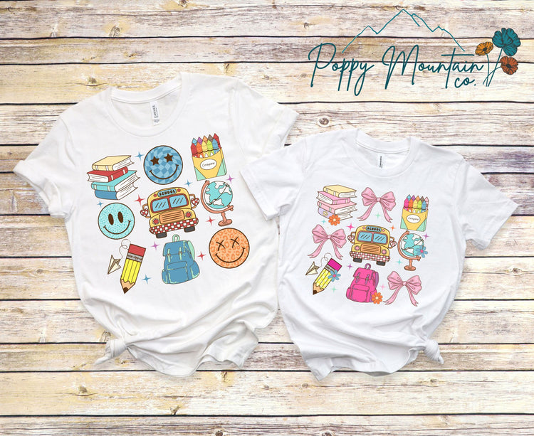 KIDS Back To School Collage Tee