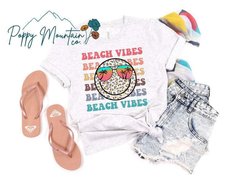 Beach Vibes Smiley Tee