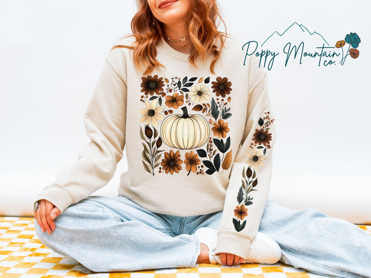 Boho Floral Pumpkin Tee