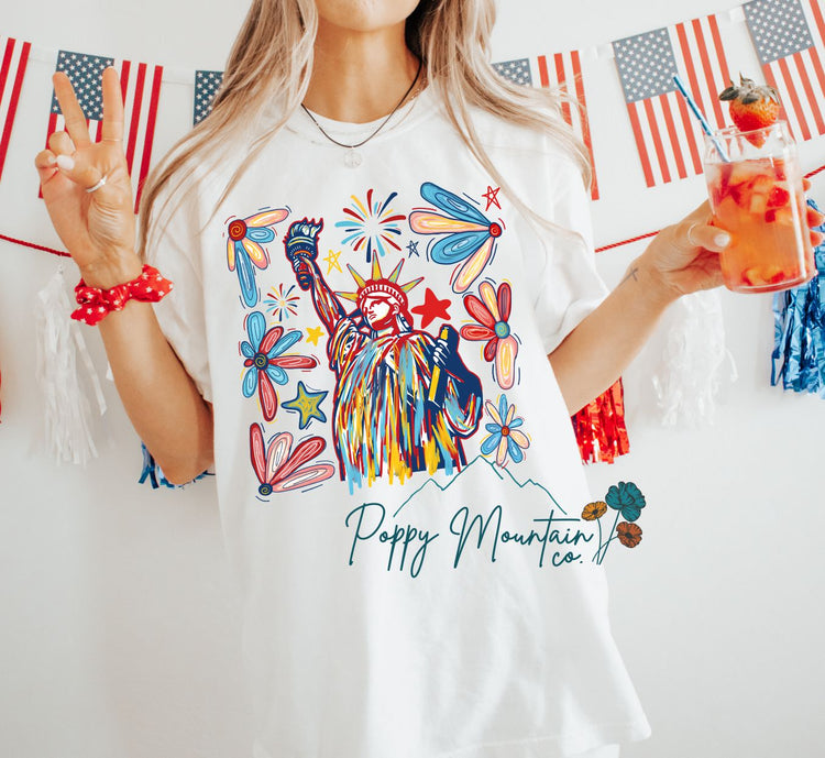 Boho Lady Liberty Tee