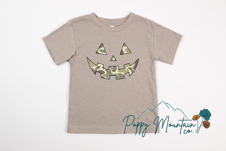 Camo Pumpkin Face Tee