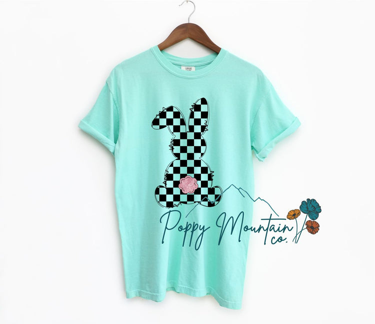KIDS Checkered Bunny Tee
