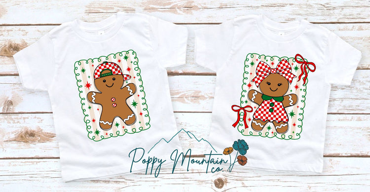 KIDS Checkered Gingerbread Tee