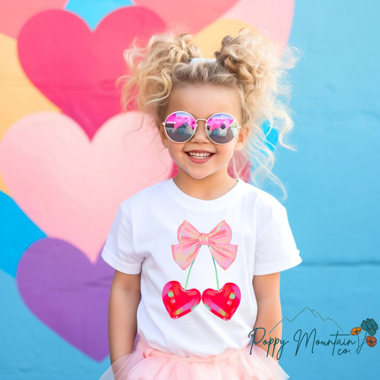 KIDS Cherry Bow Tee
