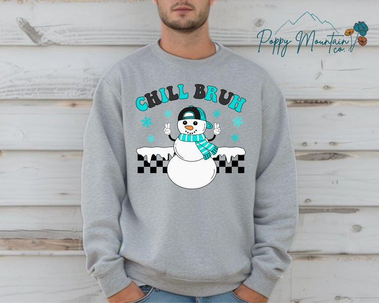 KIDS Chill Bruh Snowman Tee