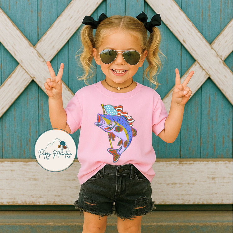 Colorful American Bass Tee