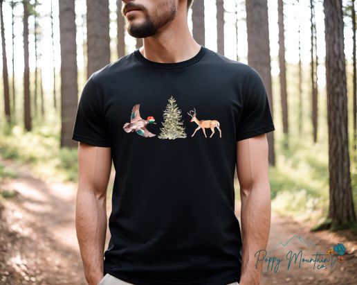 KIDS Duck Deer Tree Tee