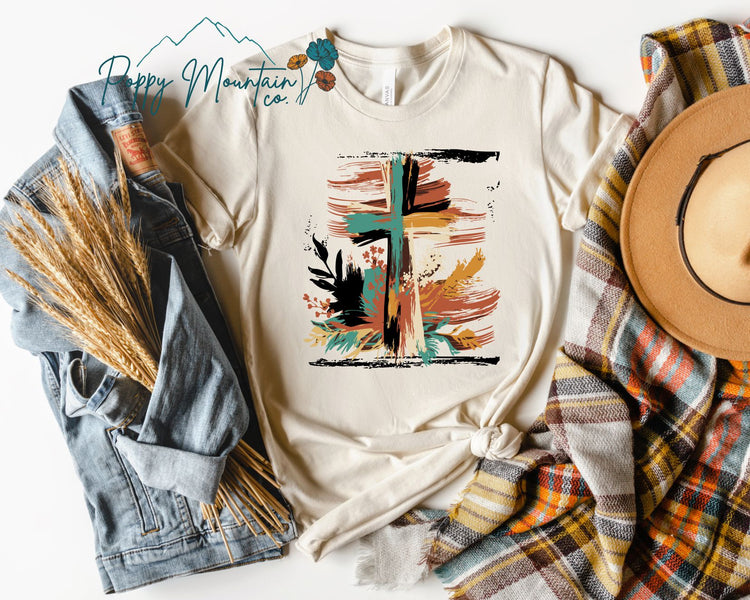 Fall Grunge Cross Tee