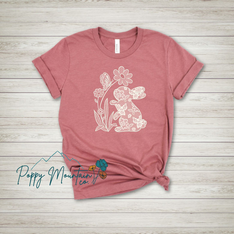 Faux Lace Bunny Tee