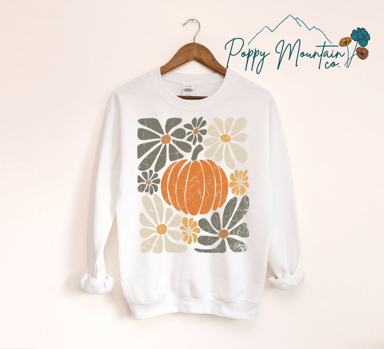 KIDS Flowers + Pumpkin Tee