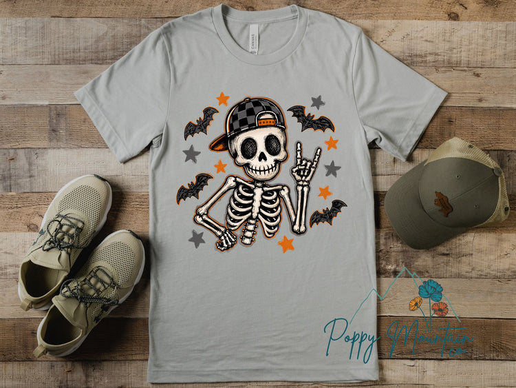 KIDS Hip Halloween Skelly Tee