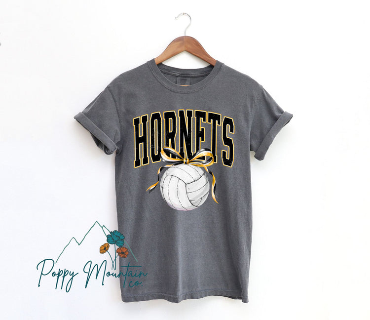 KIDS Hornets Volleyball Bow Tee