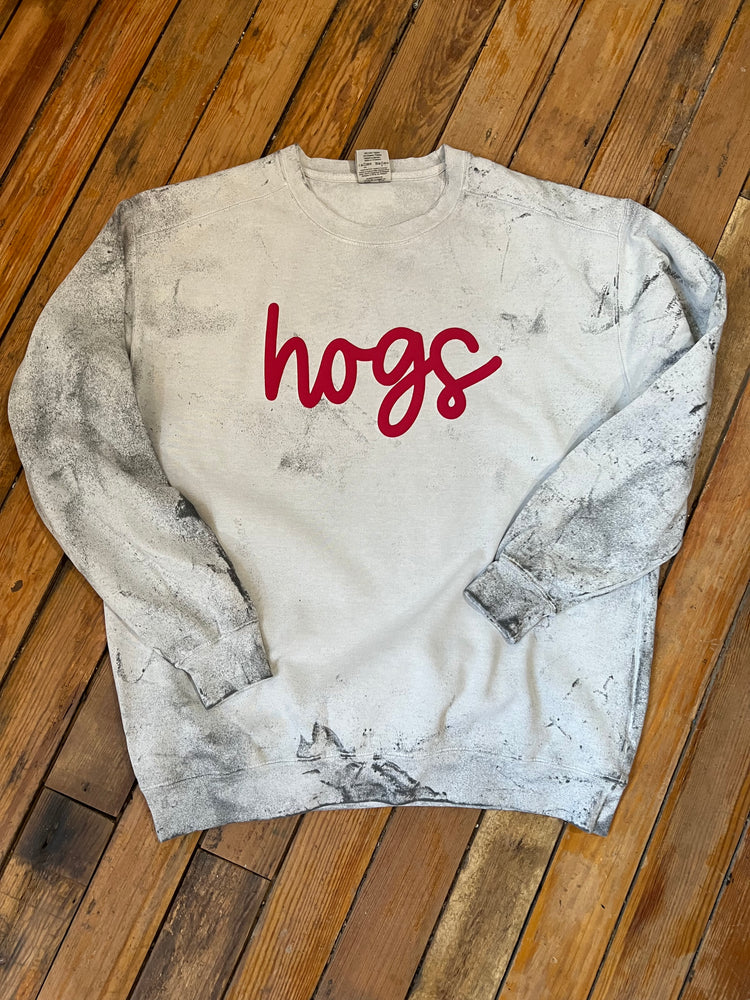 Red Puffy Print Hogs Tee