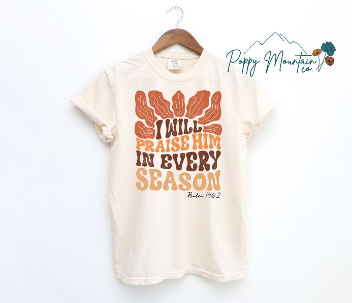 Boho I Will Praise Him in Every Season Tee