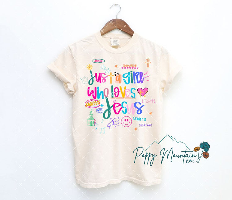 Just a Girl Who Loves Jesus Church Notes Tee