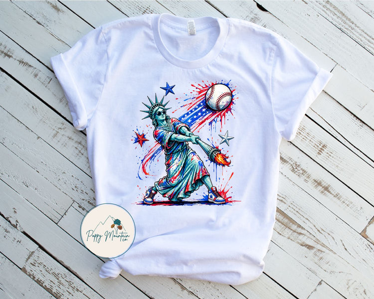 Lady Liberty Baseball Tee