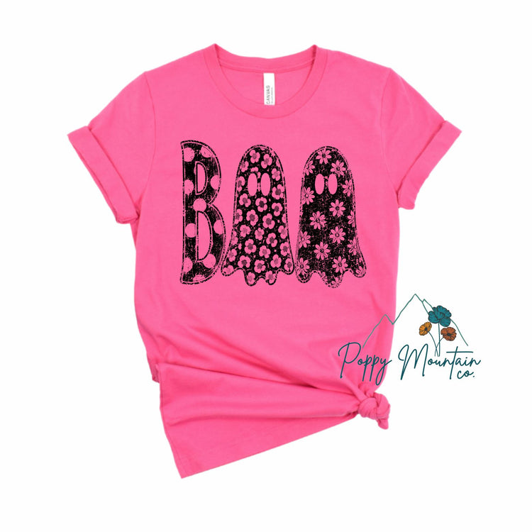 Leopard Floral BOO Tee