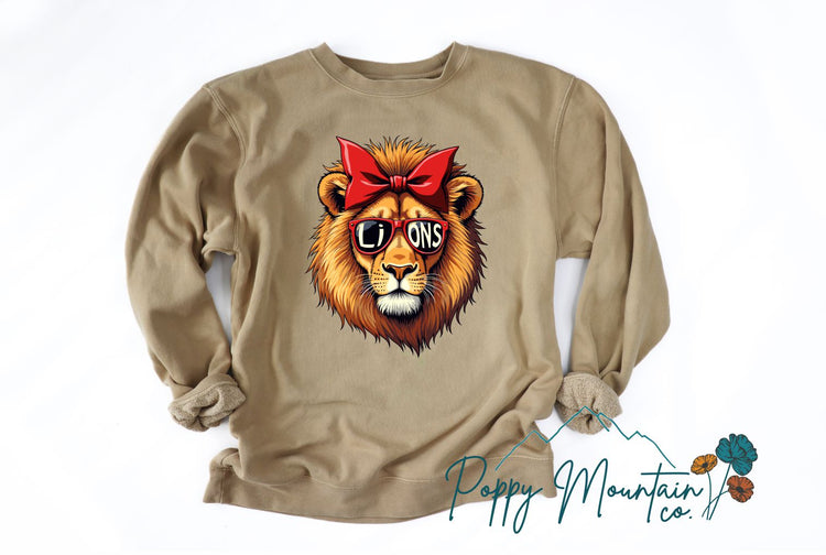 Red Bow Lions Tee
