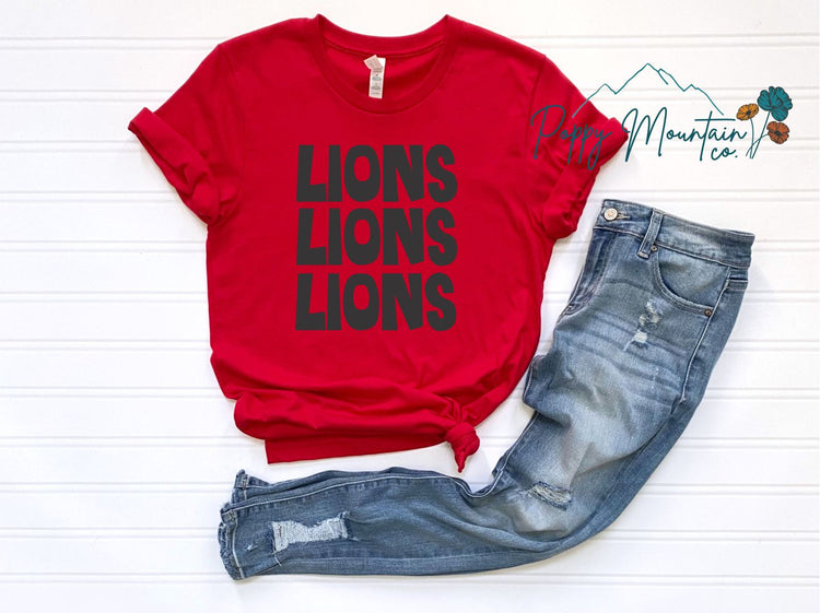 Lions Stacked Tee