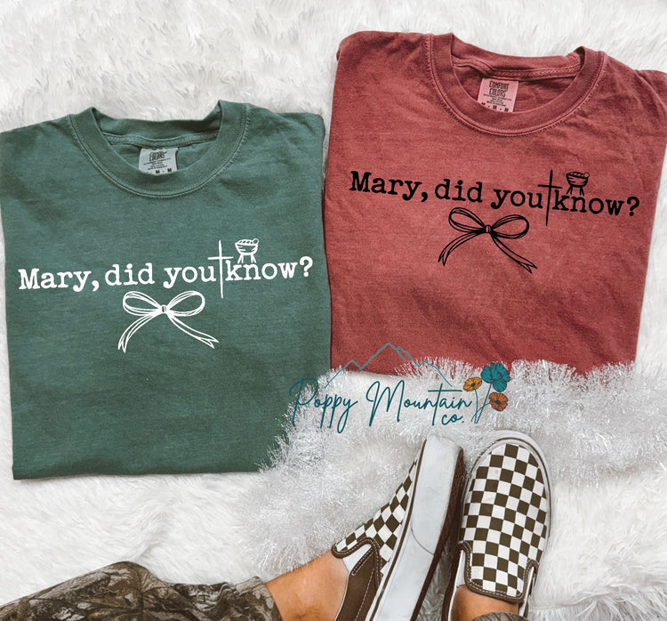 Mary Did You Know Manger Tee
