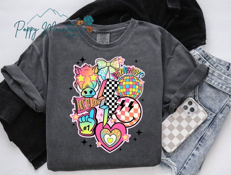 KIDS Neon Hogs Collage Tee