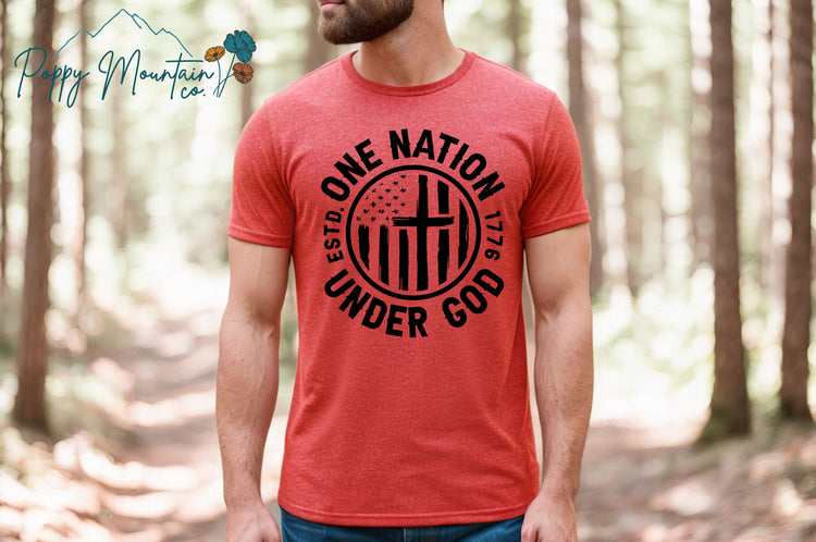 One Nation Under God Cross Tee