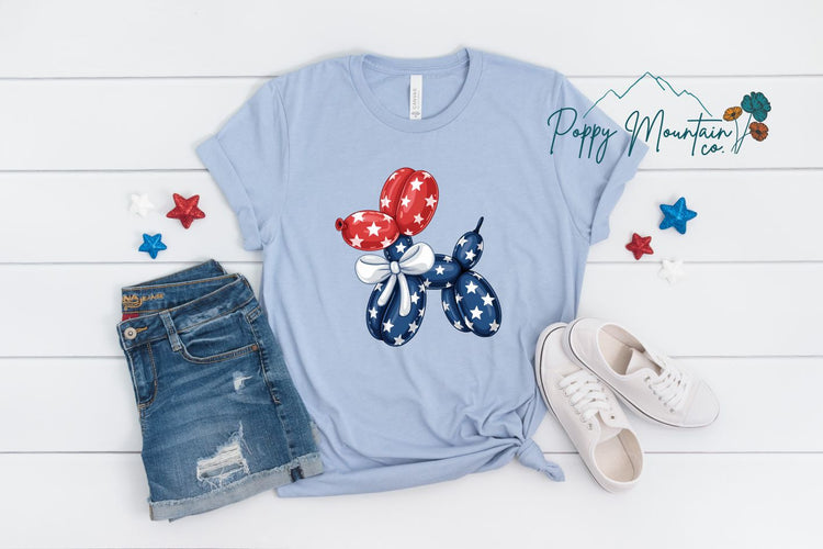 Patriotic Balloon Dog Tee