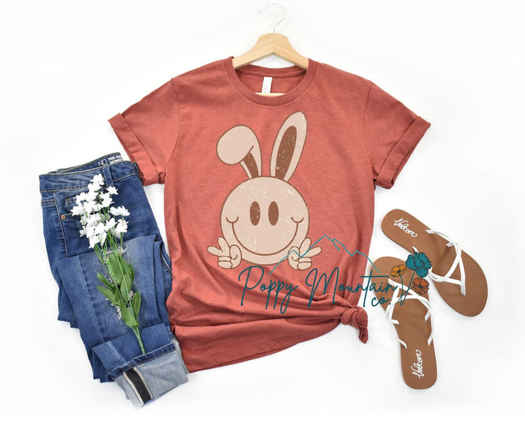 KIDS Peace Bunny Smiley Tee