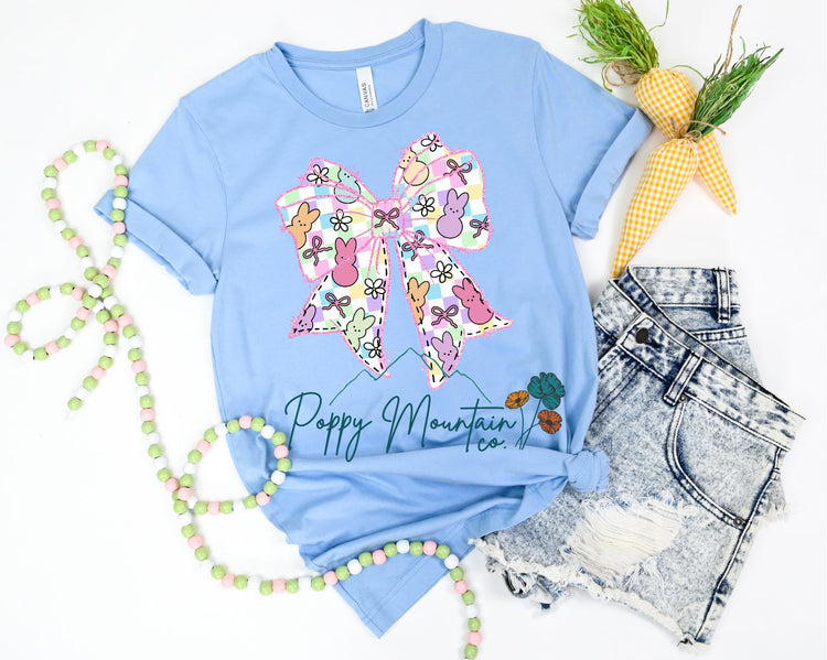 KIDS Pink Bunny Bow Collage Tee