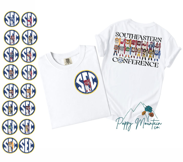 Southeastern Conference Team Pennant Flags Tee