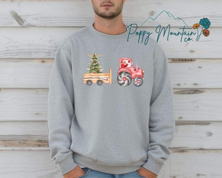 KIDS Santa Tractor Tee