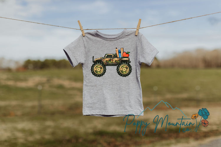 KIDS Monster Truck School Tee