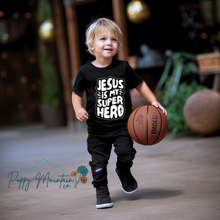 KIDS Jesus is My Super Hero Tee