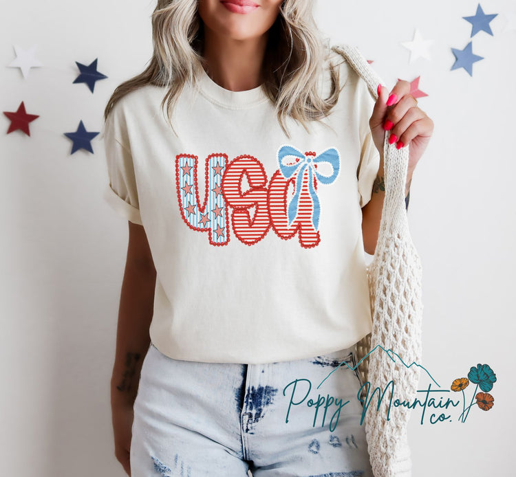 KIDS USA Bow Tee