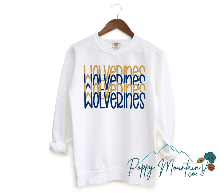 Stacked Wolverines Tee