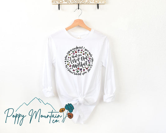 Leopard Love One Another Tee