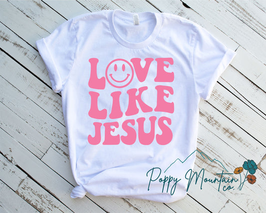 KIDS Love Like Jesus Smiley Tee