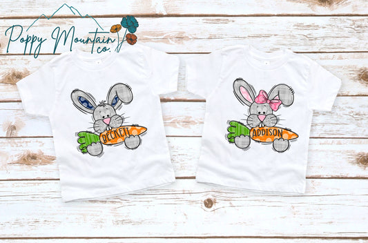 KIDS Custom Easter Bunny Tee