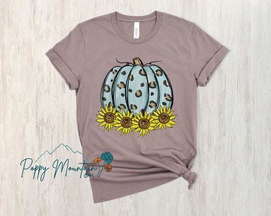 Sunflower Leopard Pumpkin Tee