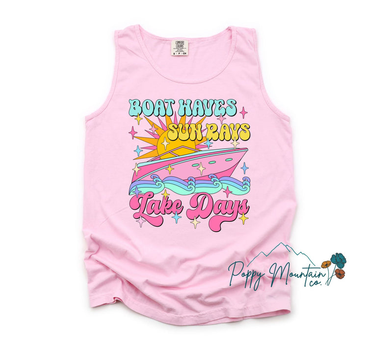 Boat Waves Lake Days Tee
