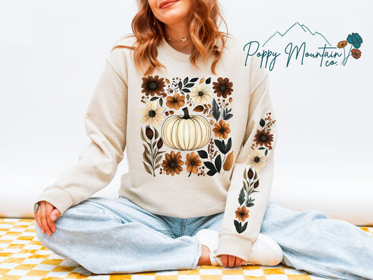Boho Floral Pumpkin Tee