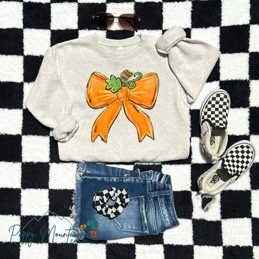 KIDS Pumpkin Bow Tee