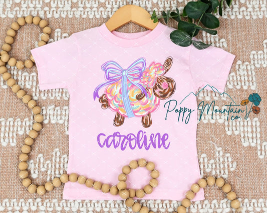 KIDS Brushstroke Sheep Tee