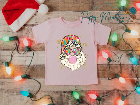 KIDS Bubblegum Santa Tee