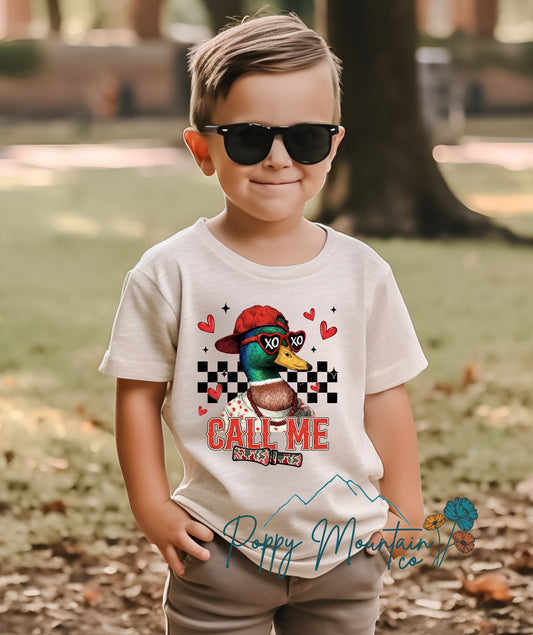 KIDS Call Me Mallard Valentines Tee