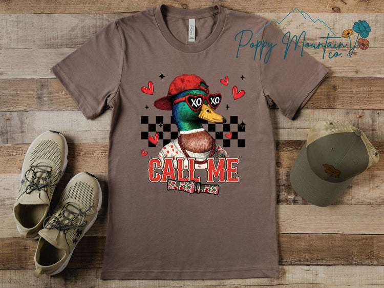Call Me Checkered Mallard Tee