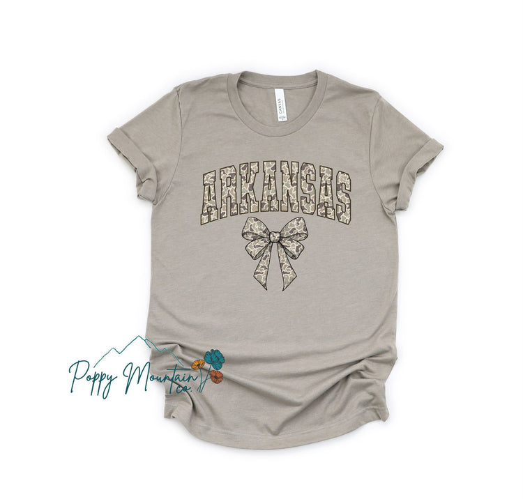 Camo Arkansas Bow Tee