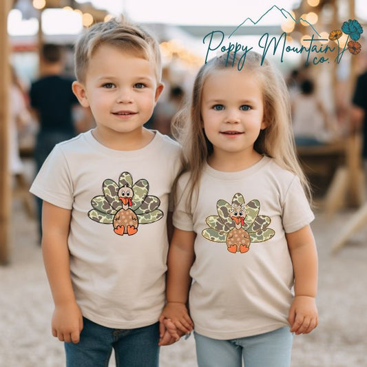 KIDS Camo Turkey Boy/Girl Tee