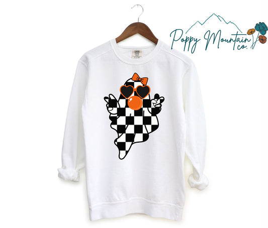 Checkered Bubblegum Ghost Tee